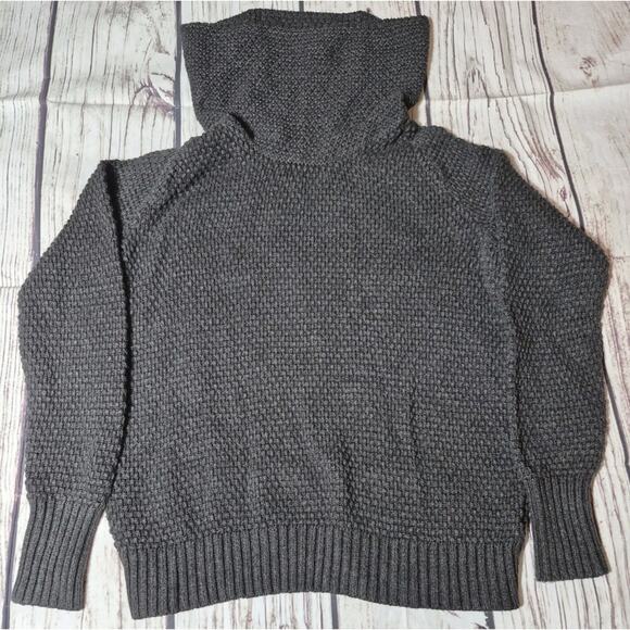 GAP Womens Dark Gray Wool Blend Chunky Knit Turtleneck Sweater Size Medium - Picture 1 of 11